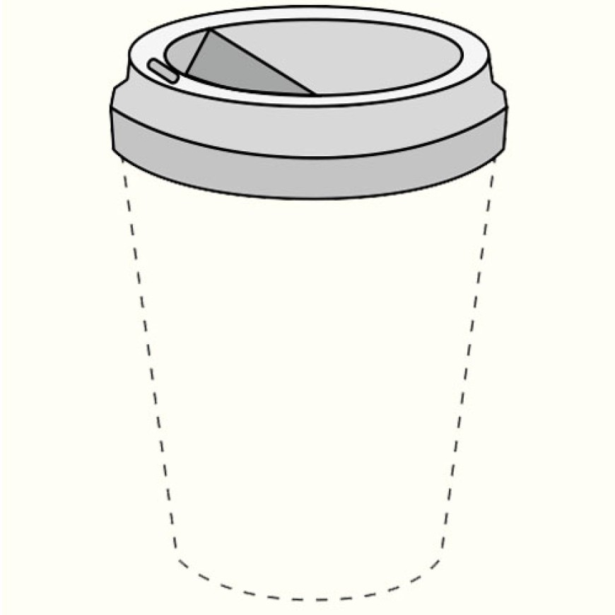 Lid with dashed line