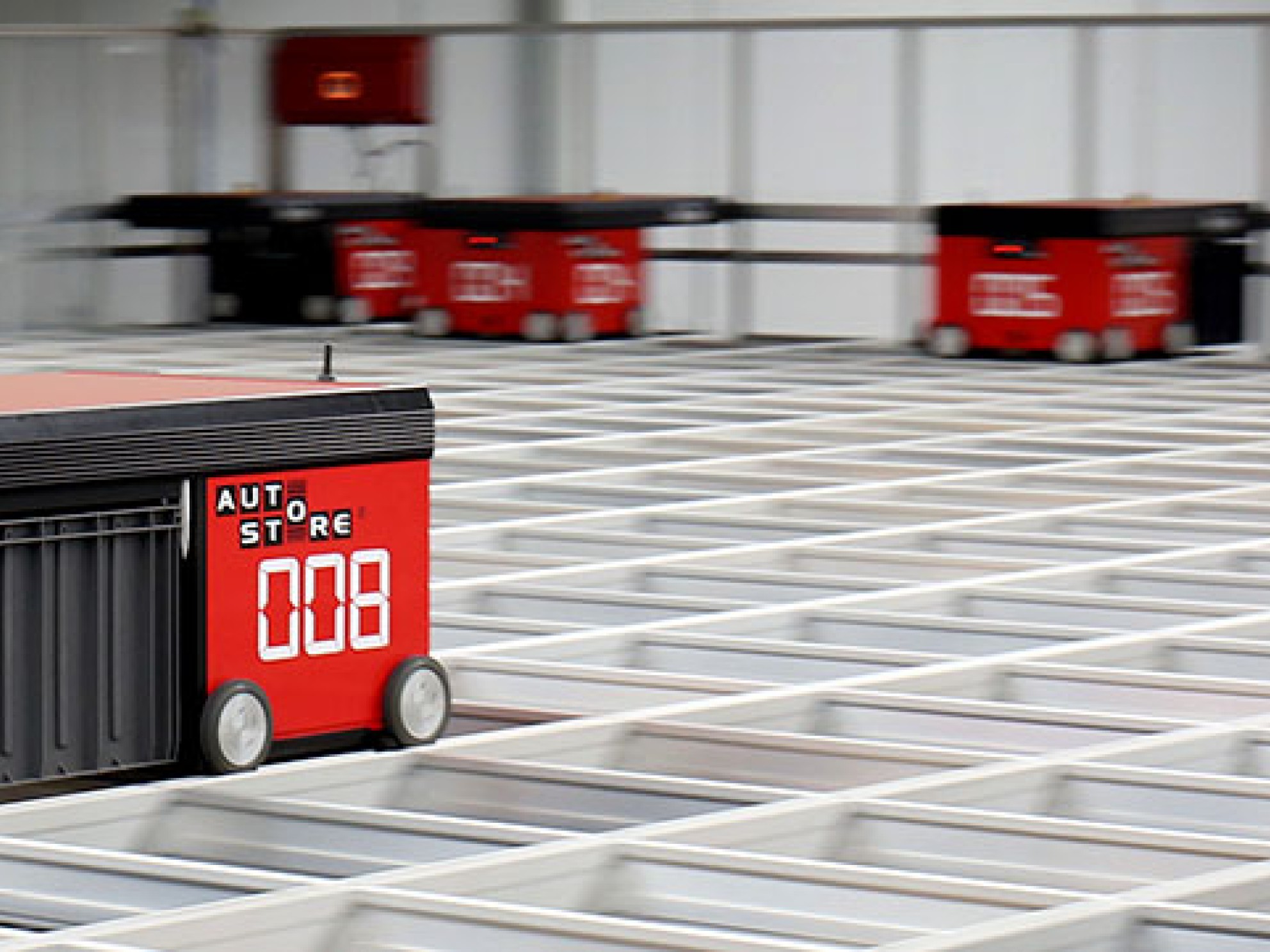 Robotisert transportsystem på hjul.